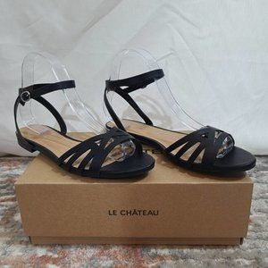 Le Chateau Black Strappy Sandals - Size 8.5